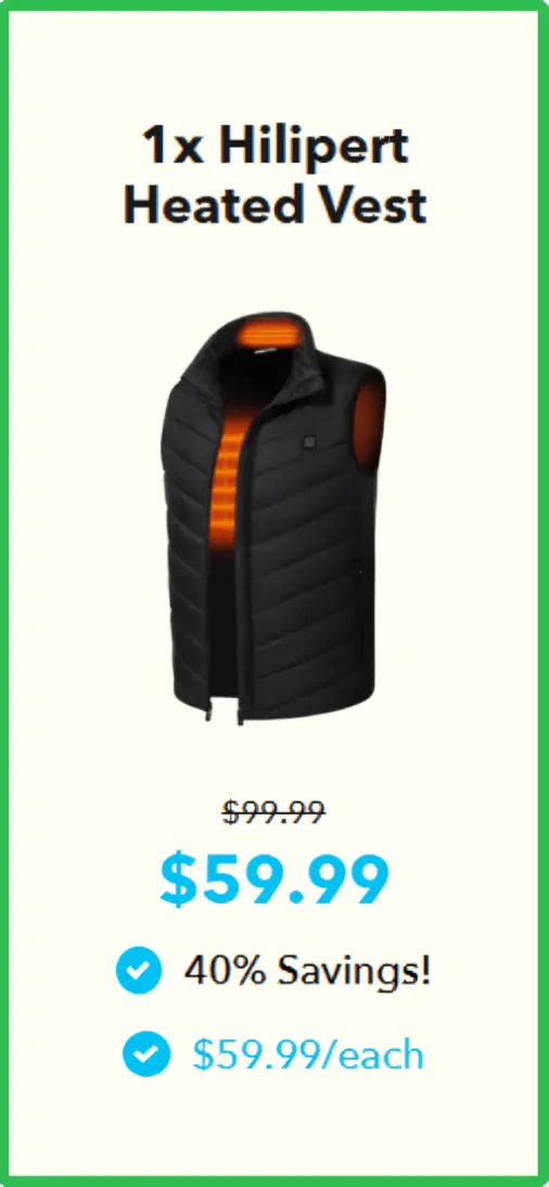 Hilipert Heated Vest offer best price 